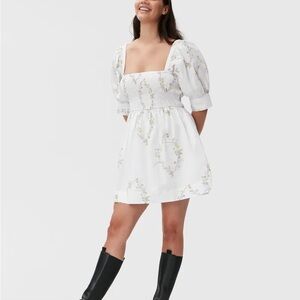 Ganni Printed Poplin Mini Dress